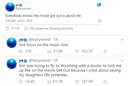 Los mensajes ya no aparecen en la cuenta de Kanye